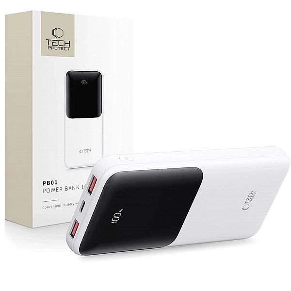 Powerbank Tech-Protect PB01/10000mAh 22.5W - biały