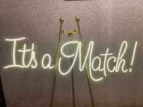 Napis świetlny LED neon weselny - Its a match LEDON