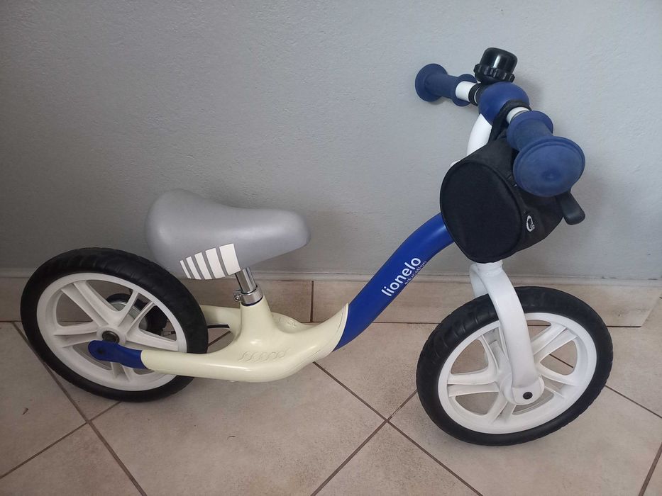 Rowerek Biegowy LIONELO ARIE niebieski Hamulec 12" 3+ regul kierownicy