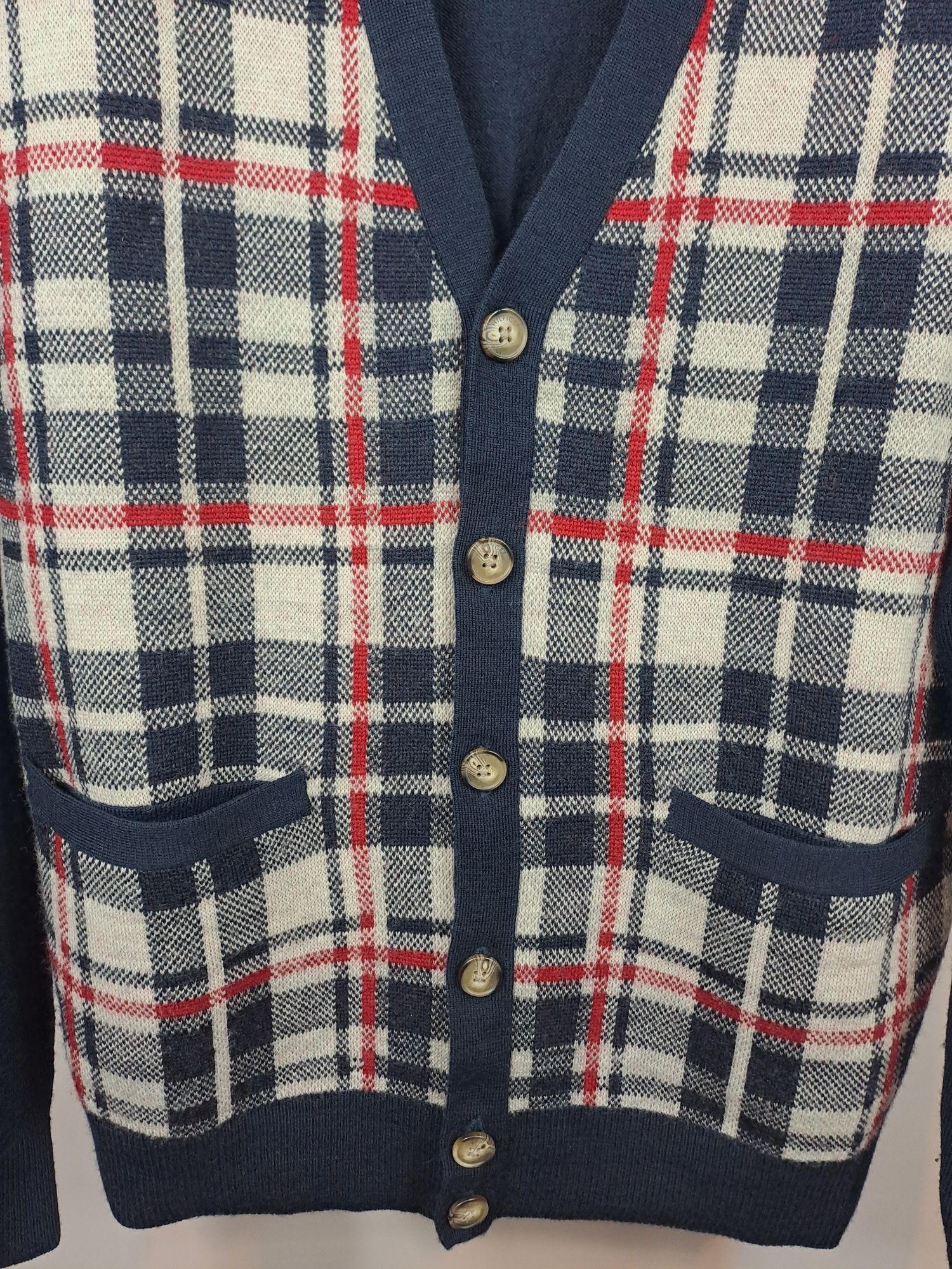 Tommy Hilfiger męski sweter kardigan cardigan rozpinany wełna r.XL