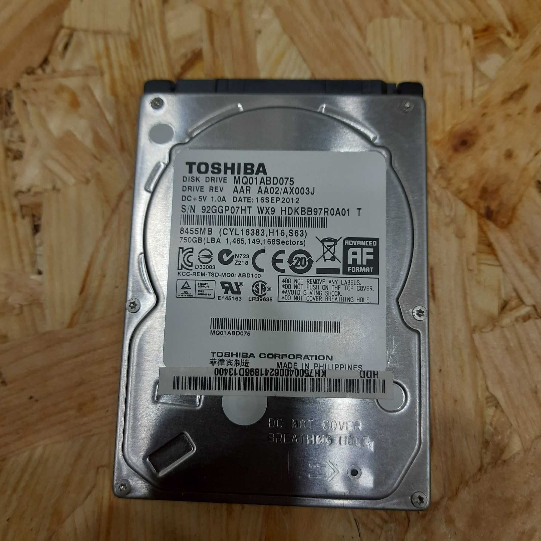 HDD для ноута 750GB