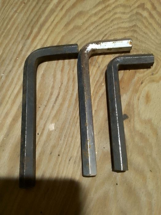 Klucze imbusowe 8mm, długość od 8-12 cm