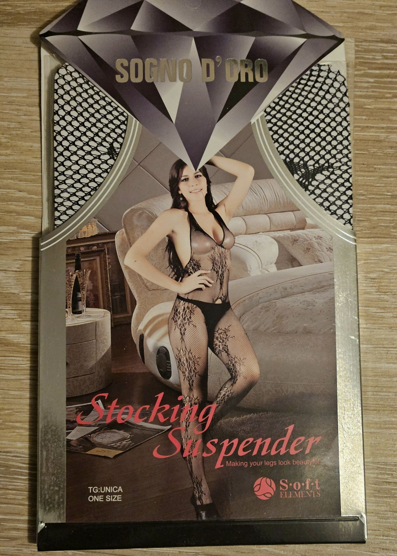 Walentynki. Bodystocking onesize suspender. NOWE. Ekspres wysyłka