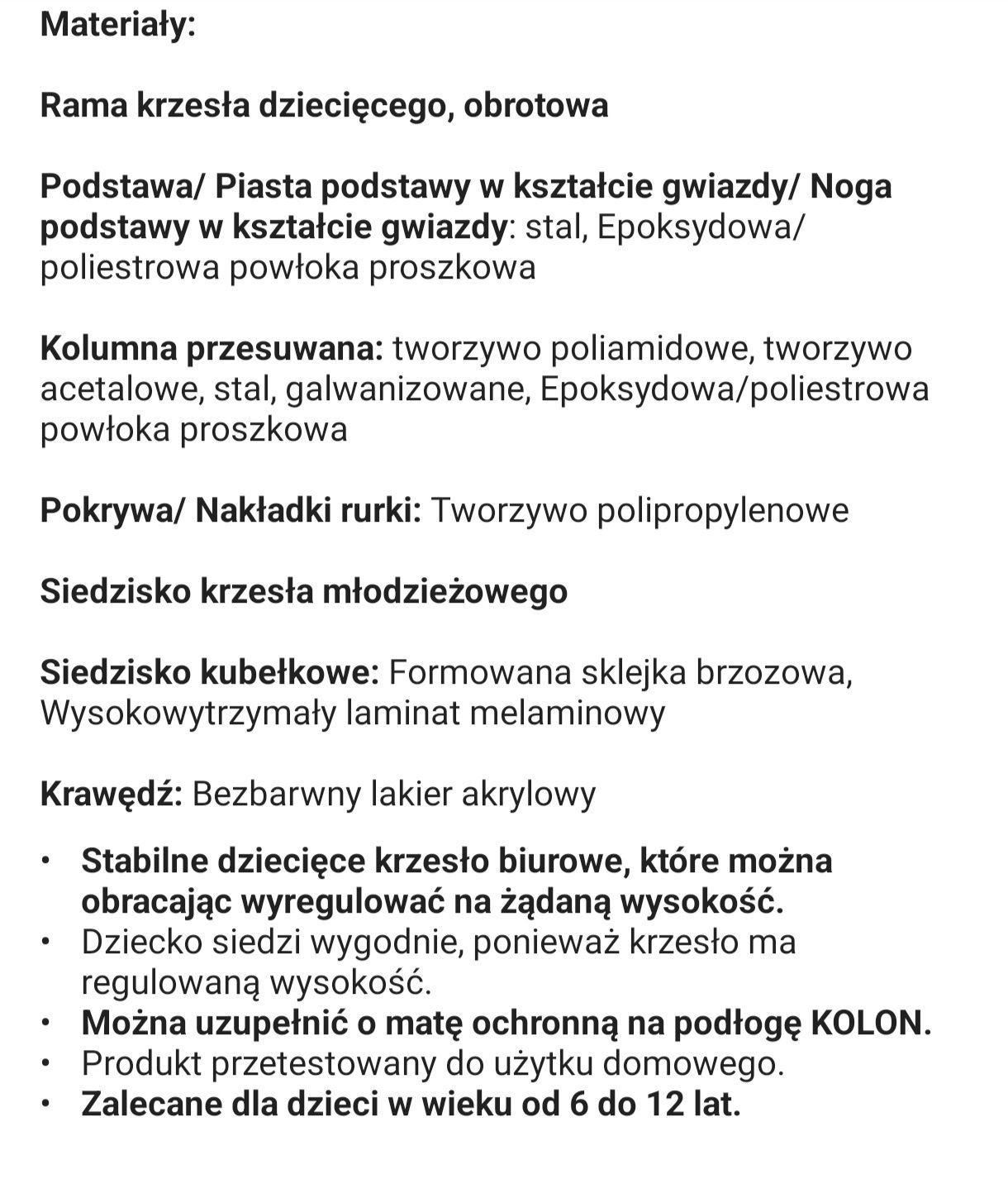 Krzesło obrotowe