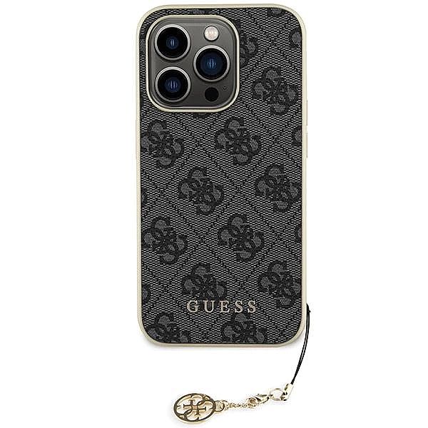 Etui Guess 4G Charms Collection do iPhone 15 Pro - szare