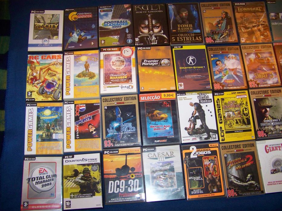 lote de 34 jogos de pc + 1 jogo PS1 + 4 jogos PS2