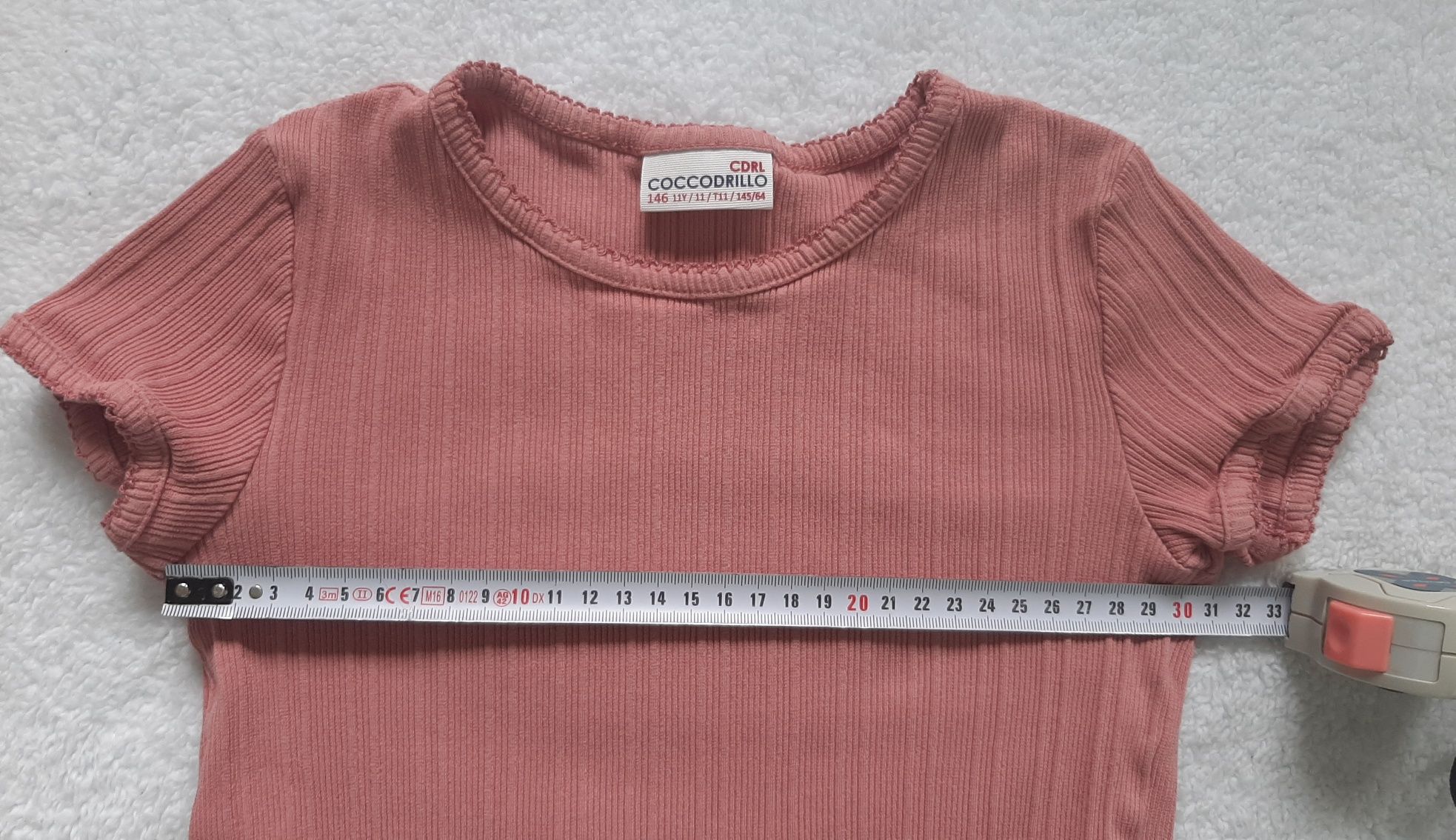 Koszulka t-shirt dla dziewczynki w prążki r.142/146 Coccodrillo