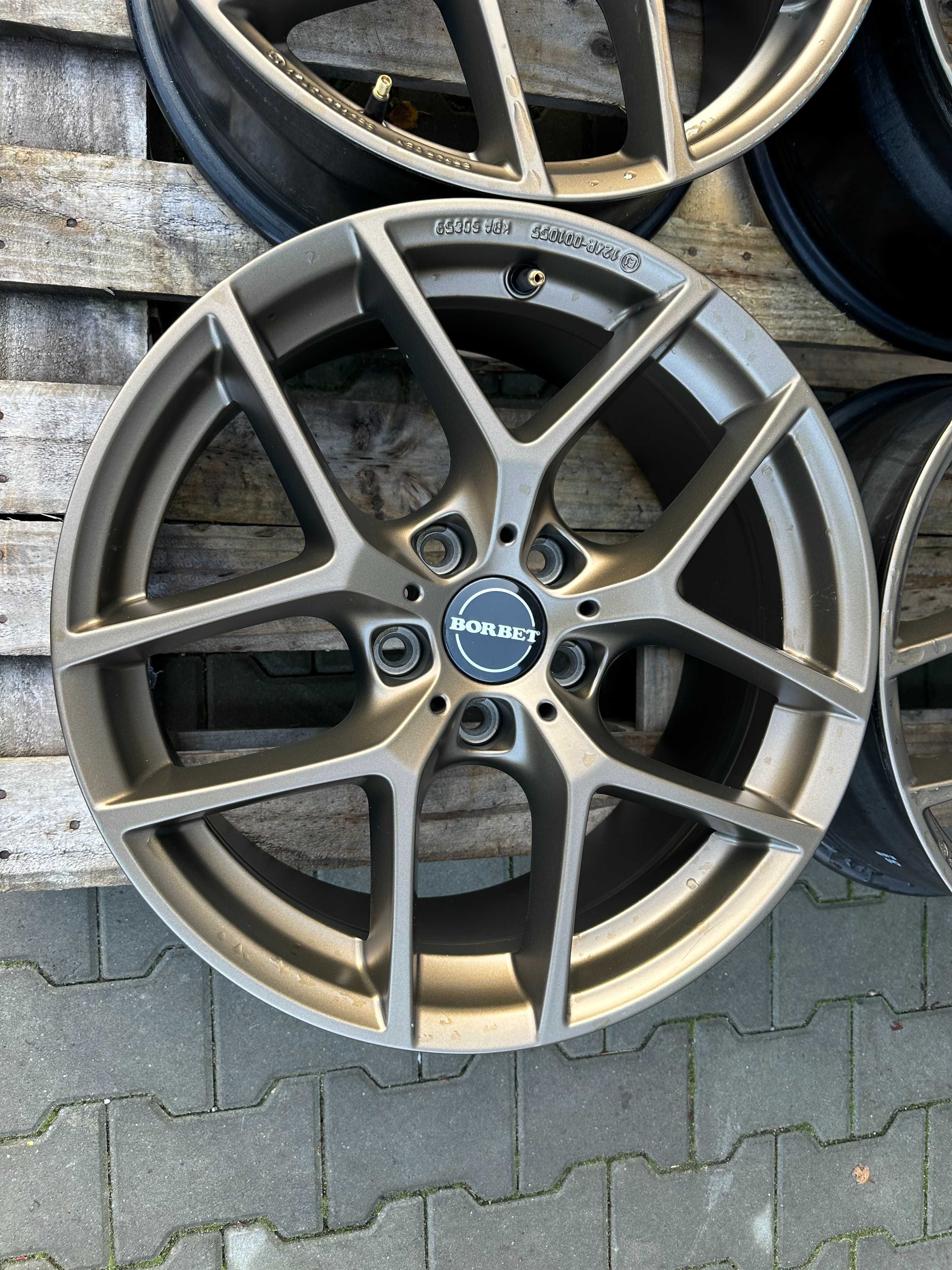 5x120 8j x 18" et34 Borbet BMW komplet alufelgi