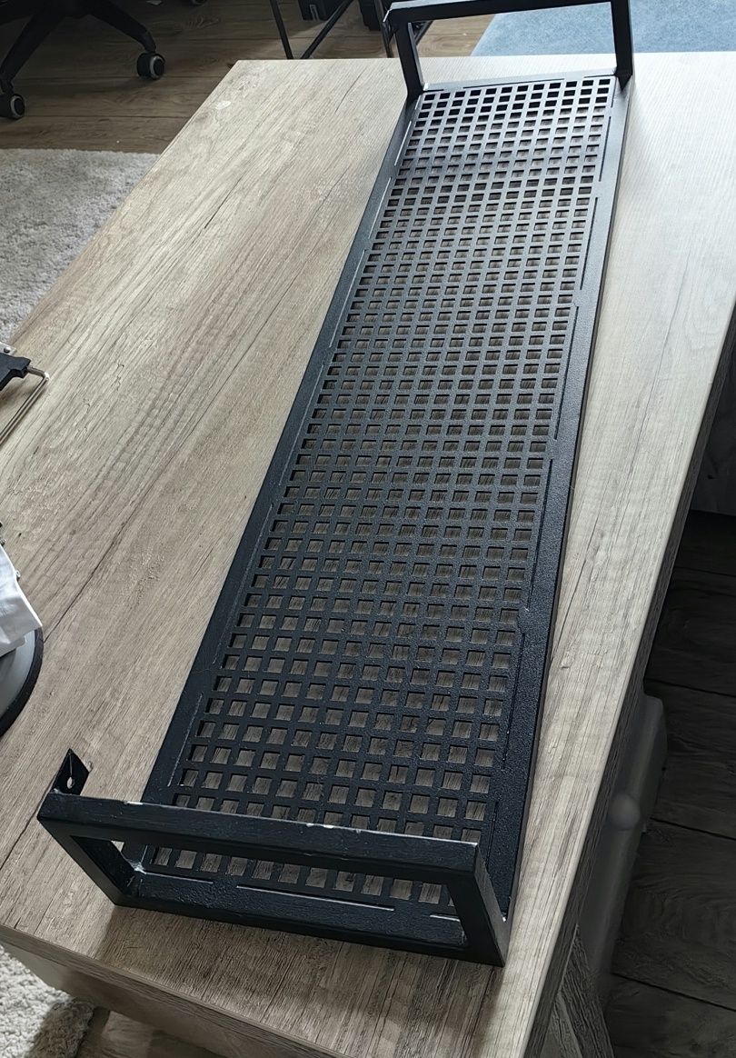 Półka ścienna wisząca loft metalowa czarna