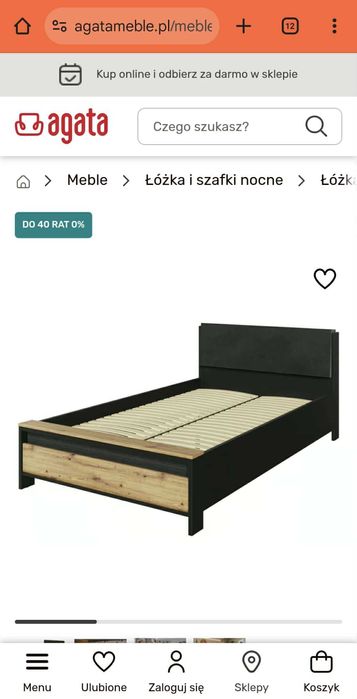 Łóżko Meble Agata 120x200 + materac