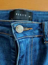 38 Mohito spodnie z wysokim stanem dżinsowe elastyczne