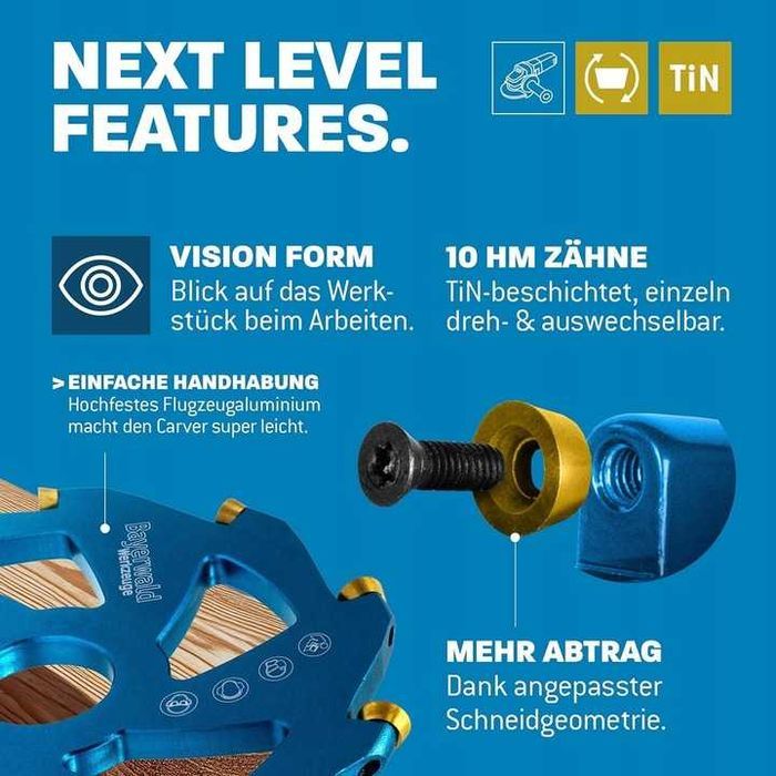 Bayerwald NeoCarver 10 Vision Tarcza frezarska do drewna (T65)