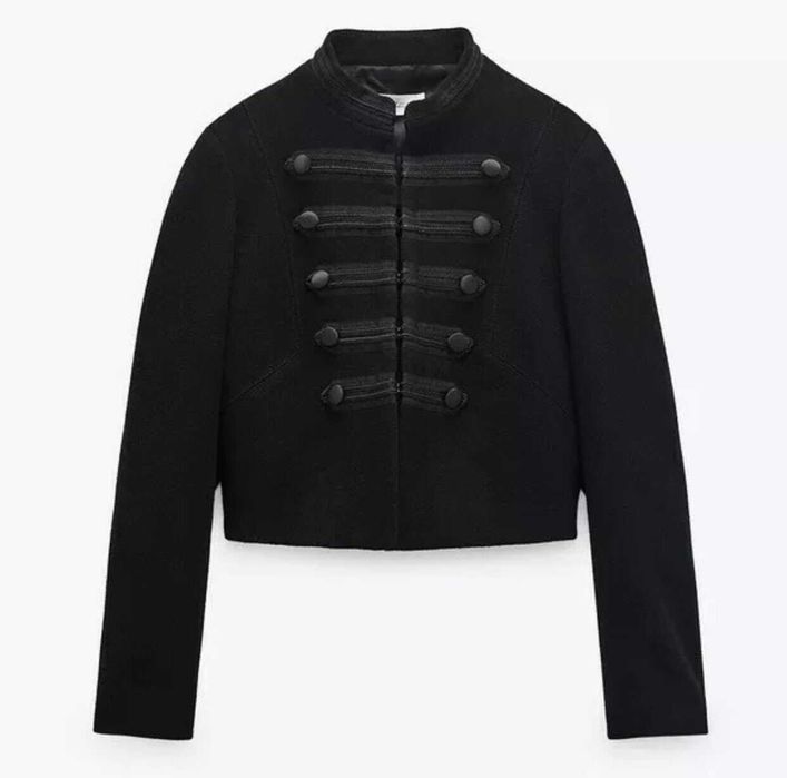 ZARA Luksusowa MARYNARKA / KURTKA w stylu militarnym L
