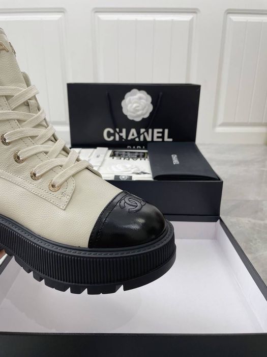 Skórzane Botki Chanel ! Premium jakość! Cały komplet 36-41