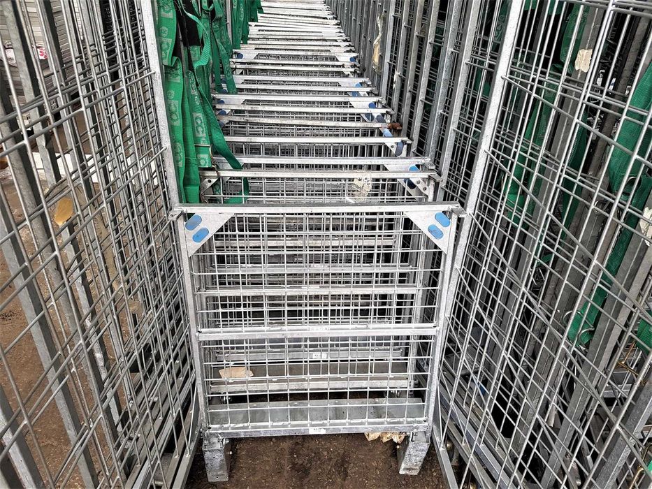 Wózek Transportowy Magazynowy Gniazdowy Kurierski Kosz Siatkowy Rollko