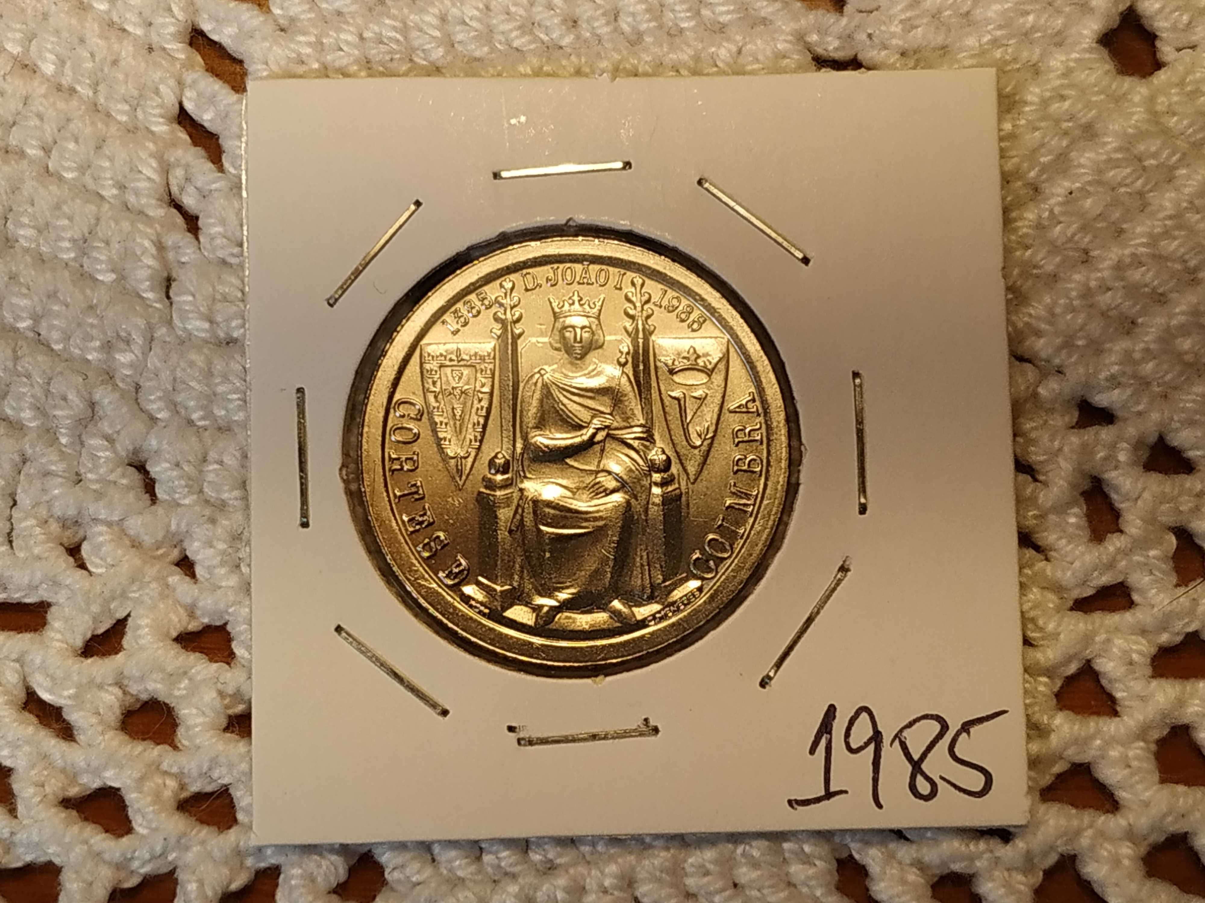 Portugal - moeda de 25 escudos de 1985 Cortes de Coimbra