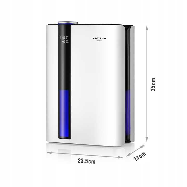 Osuszacz POWIETRZA 2,5L pochłaniacz wilgoci 2 filtry WIFI aplikacja