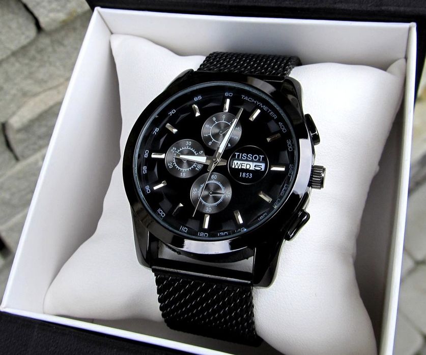 Якість! Стиль та зручність Чоловічий чорний годинник з коробкою