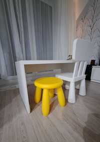 Biurko dla malucha krzesełko + stołek IKEA