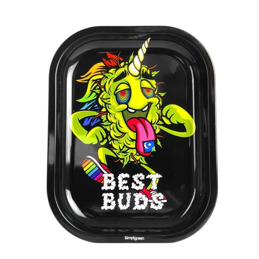 Sklep Mary Jane | Tacka metalowa Best Buds | Jednorożec LSD 18 x 14 cm
