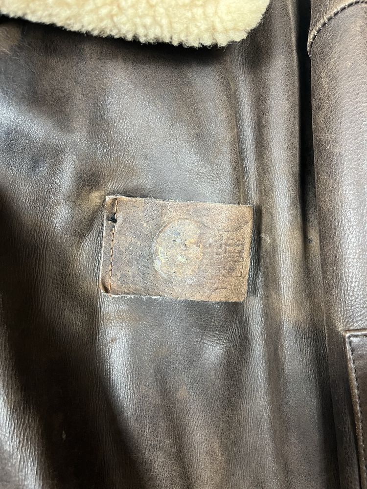 Vintage skórzana kurtka bomberka aviator Redskins