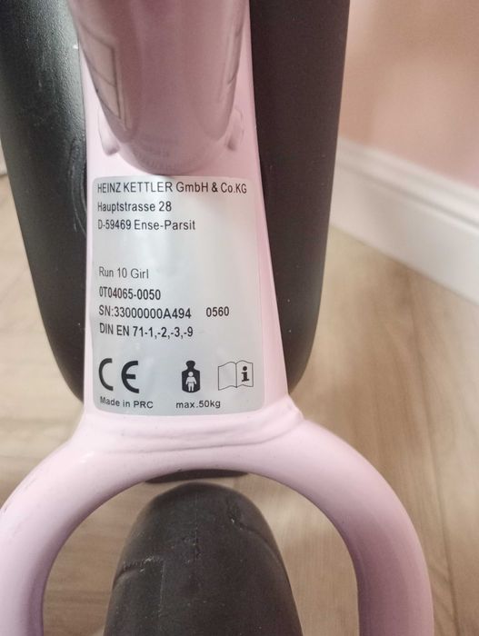 Rowerek biegowy KETTLER RUN 10" GIRL różowy