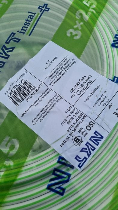 Kable  elektryczne przewody elektryczne płaskie ydyp 3x2.5  3x1.5 nkt