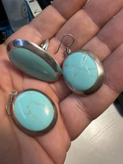 Гарнитур бирюза серебро