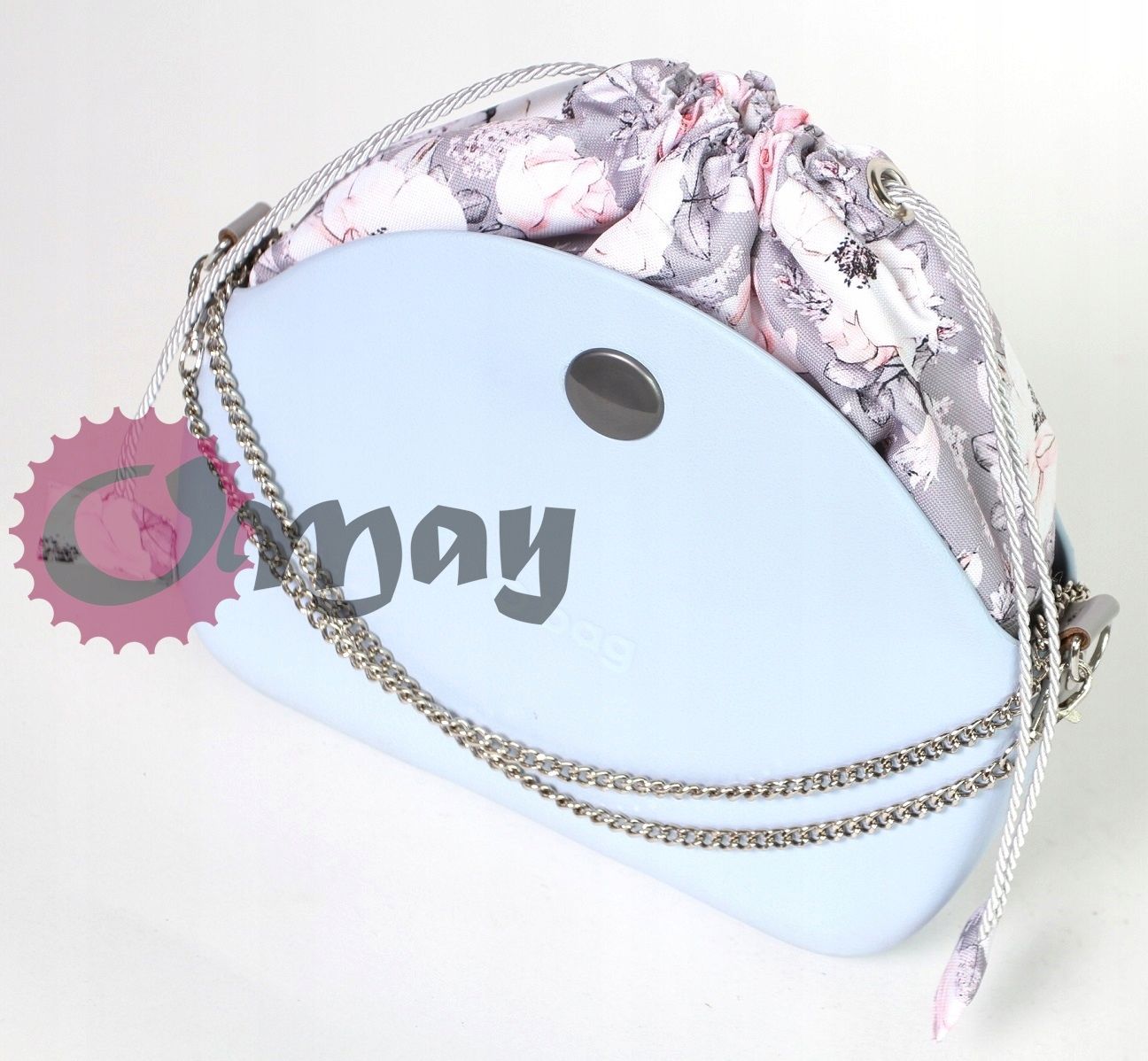 organizer OBAG MOON LIGHT worek szare róże pudrowo różowe OMAY