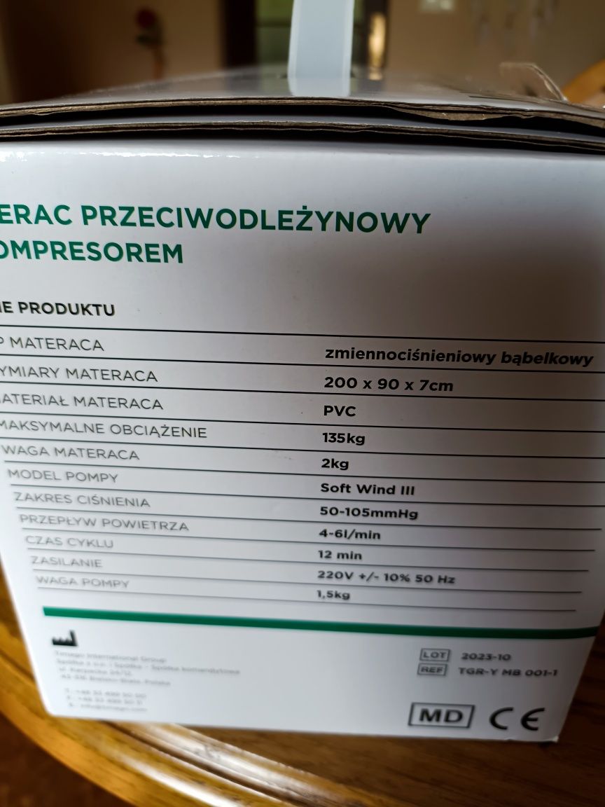 Materac przeciwodleżynowy