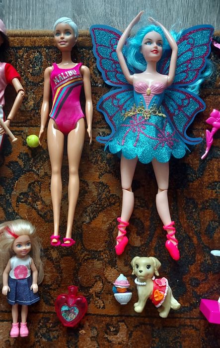 Barbie zestaw w ciąży baseball pływaczka wróżka wampir skocznia pies