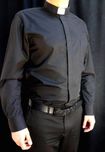 Священича сорочка під колоратку "Slim Fit" (чорна)