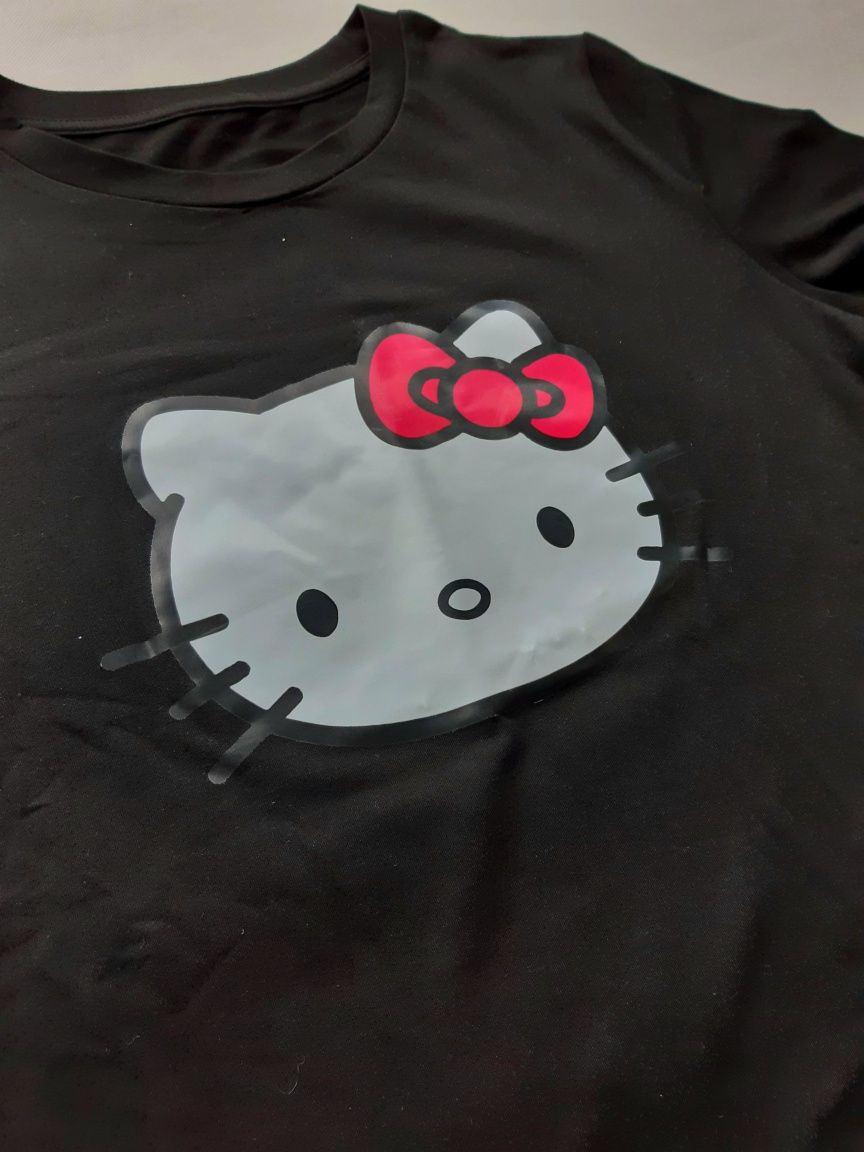 Komplet Spodenki + Koszulka T-shirt Hello Kitty rozmiar L Nowe