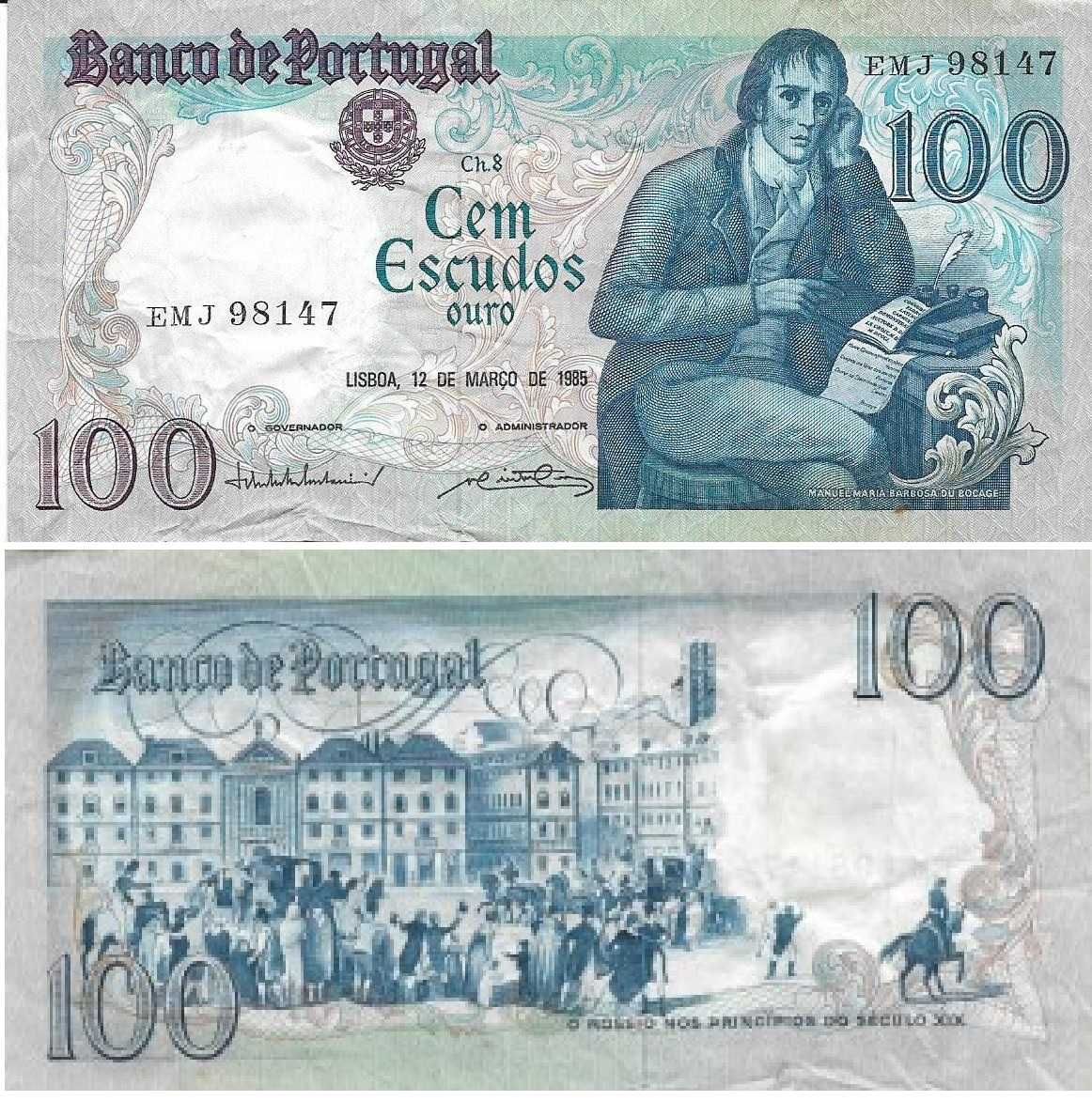 Portugal - - - 100$00 - Bocage - - - - - Notas
