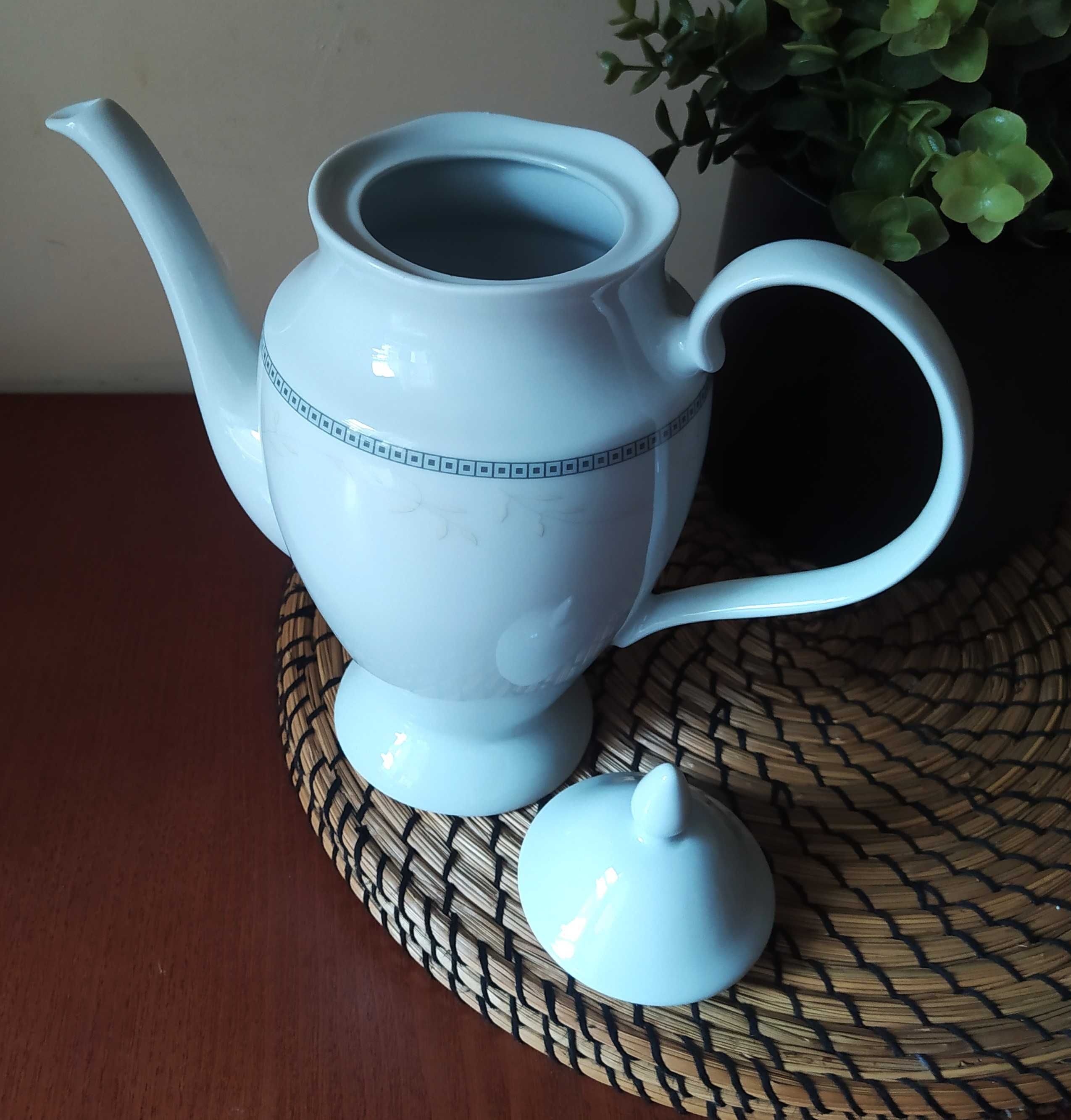 Porcelana Chodzież - Imbryk + 5 Kubków - Astra Line Marzenie Platynowe