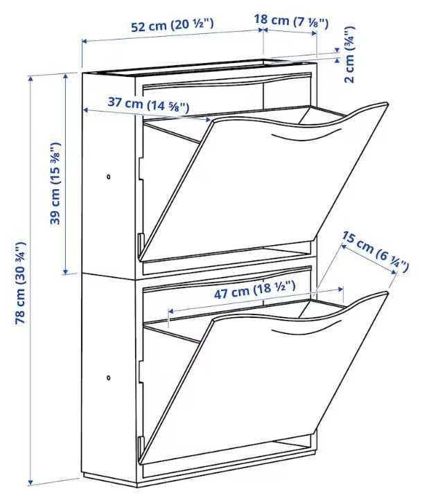 Sapateiras TRONES branca IKEA