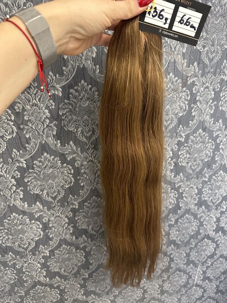 Włosy dziewicze dl 66 cm waga 136 grany
