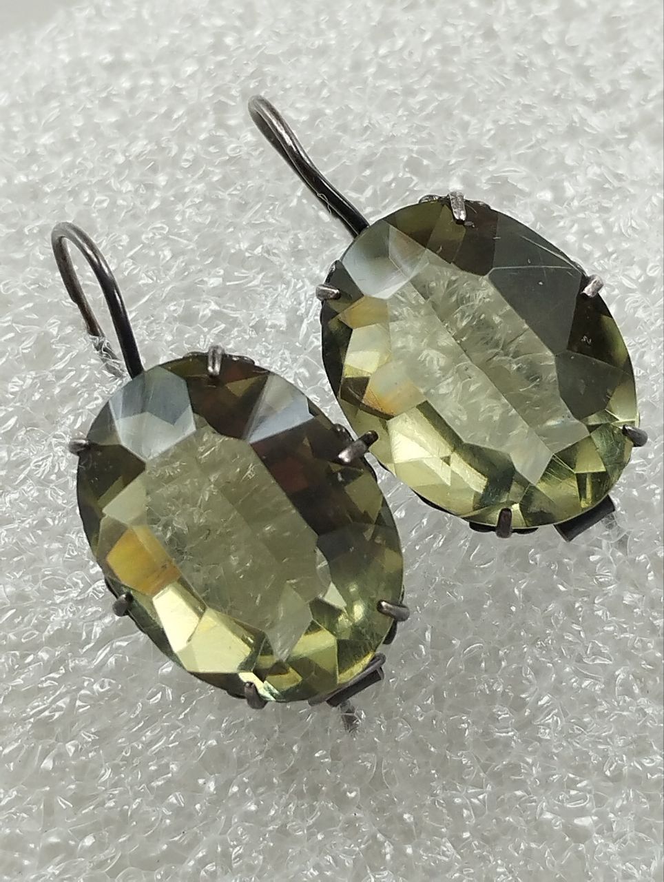 Серьги серебро 875проба звезда