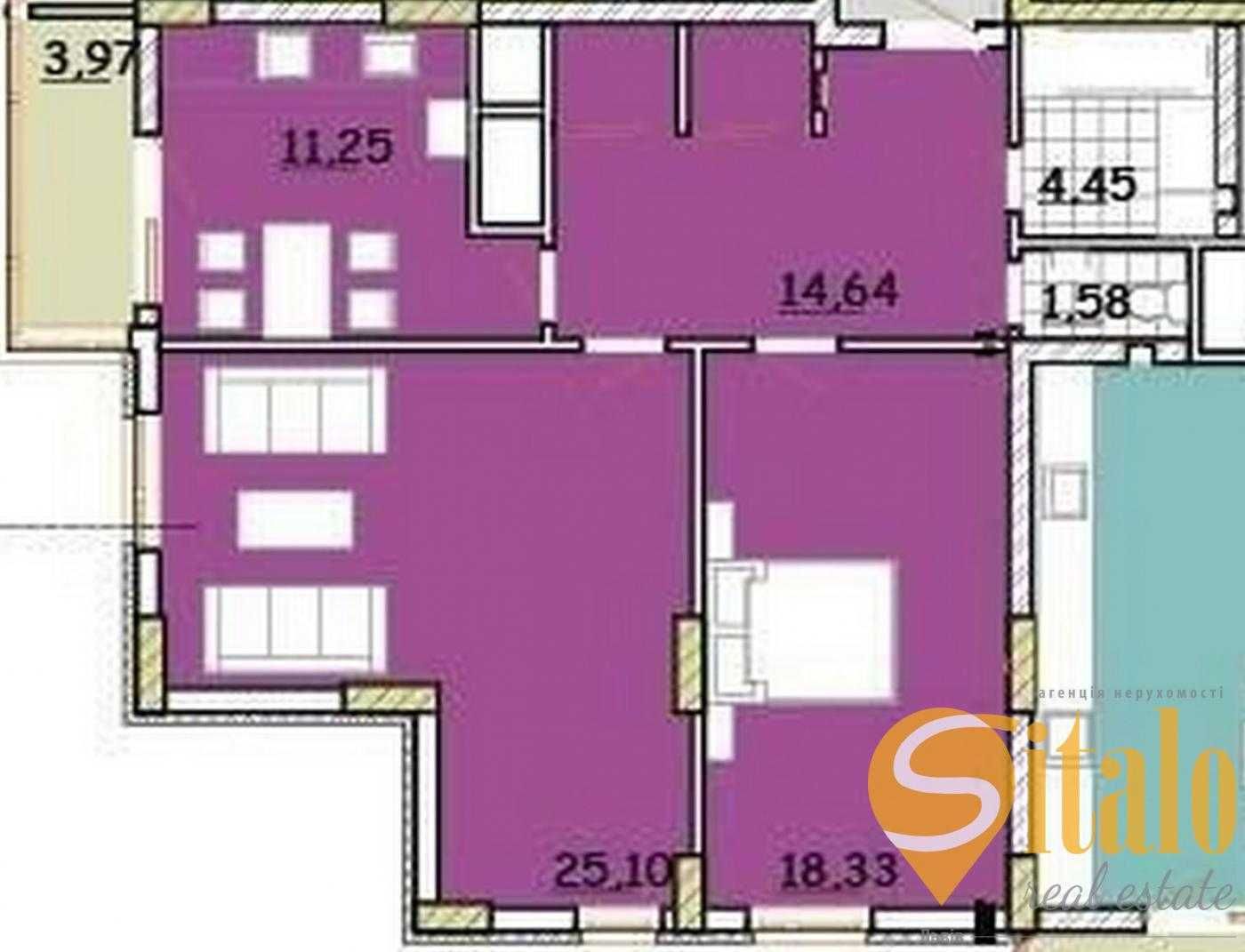 Продаж 2 кімнатної квартири, вулиця Очеретяна, ЖК Strim Towers