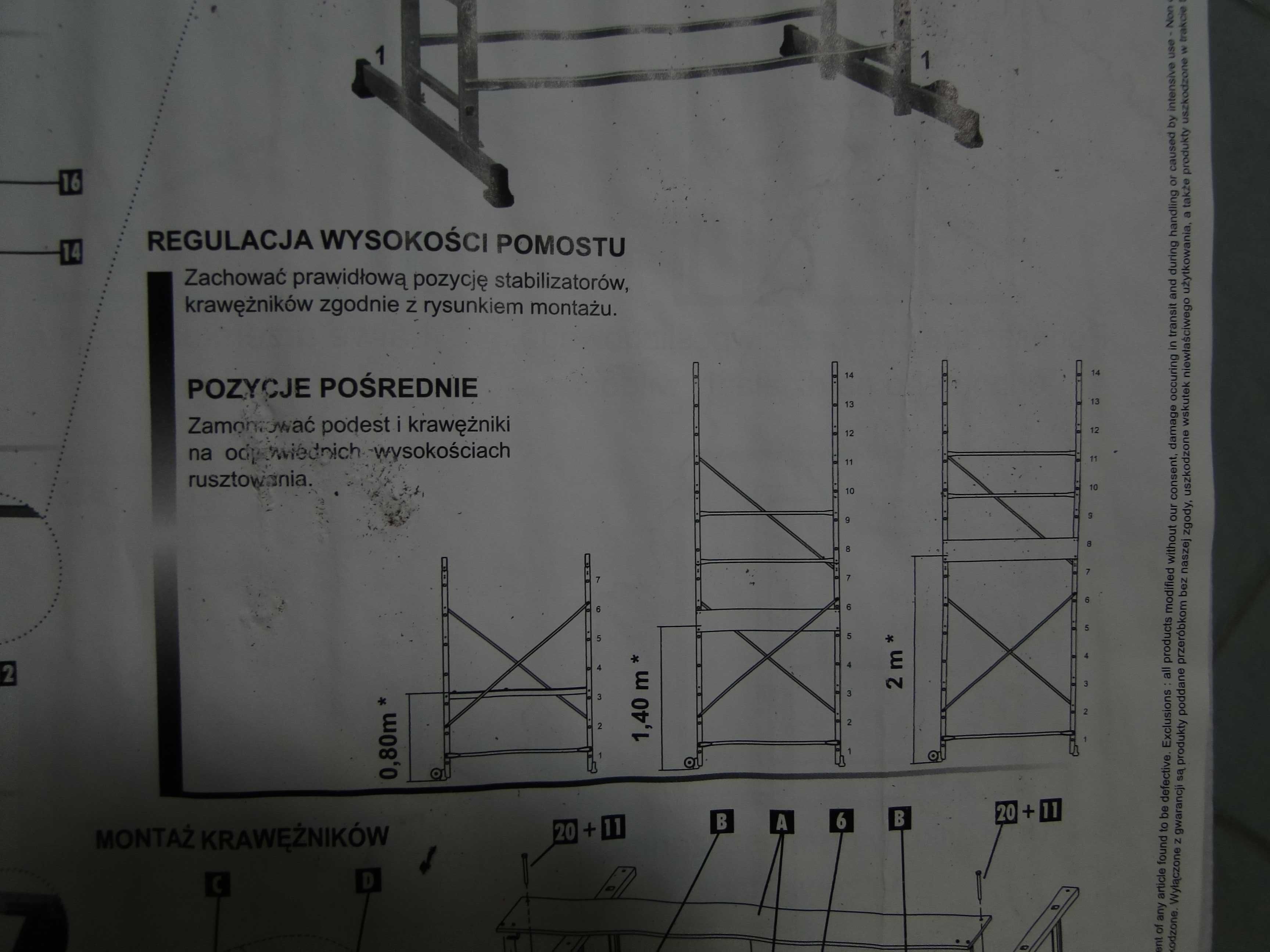 Rusztowanie robocze STEN B nowe