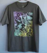 Ciemnoszary T-shirt z Jimim Hendrixem