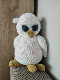 Sowa pluszak amigurumi maskotka ręcznie robiony przezent na szydełku