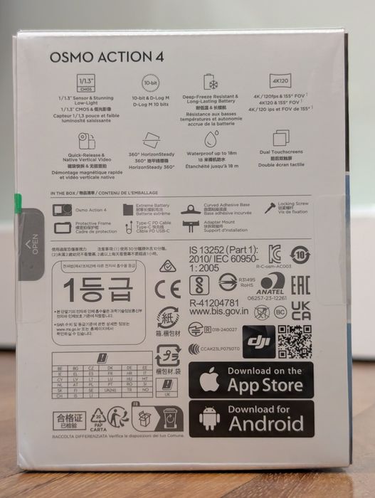Câmera DJI Osmo Action 4 nova selada com bateria extra