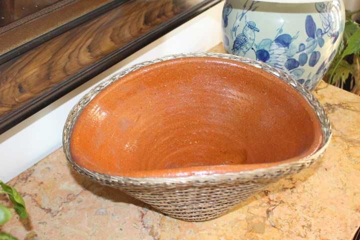 Magnifica  e invulgar taça / travessa funda de mesa para  em filigrana