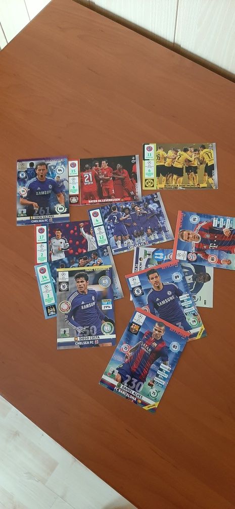 UEFA CHAMPIONS League Panini karty.