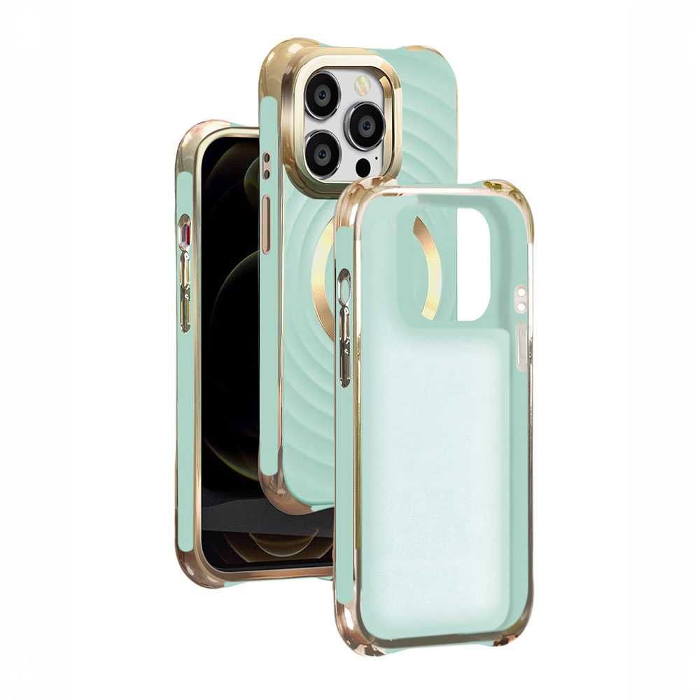 Plecki, Etui Mag Circle Glam MagSafe do Apple Iphone 15 kolor: miętowy