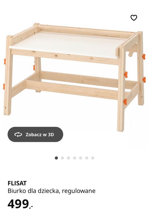 Biurko Ikea flisat i krzesełko