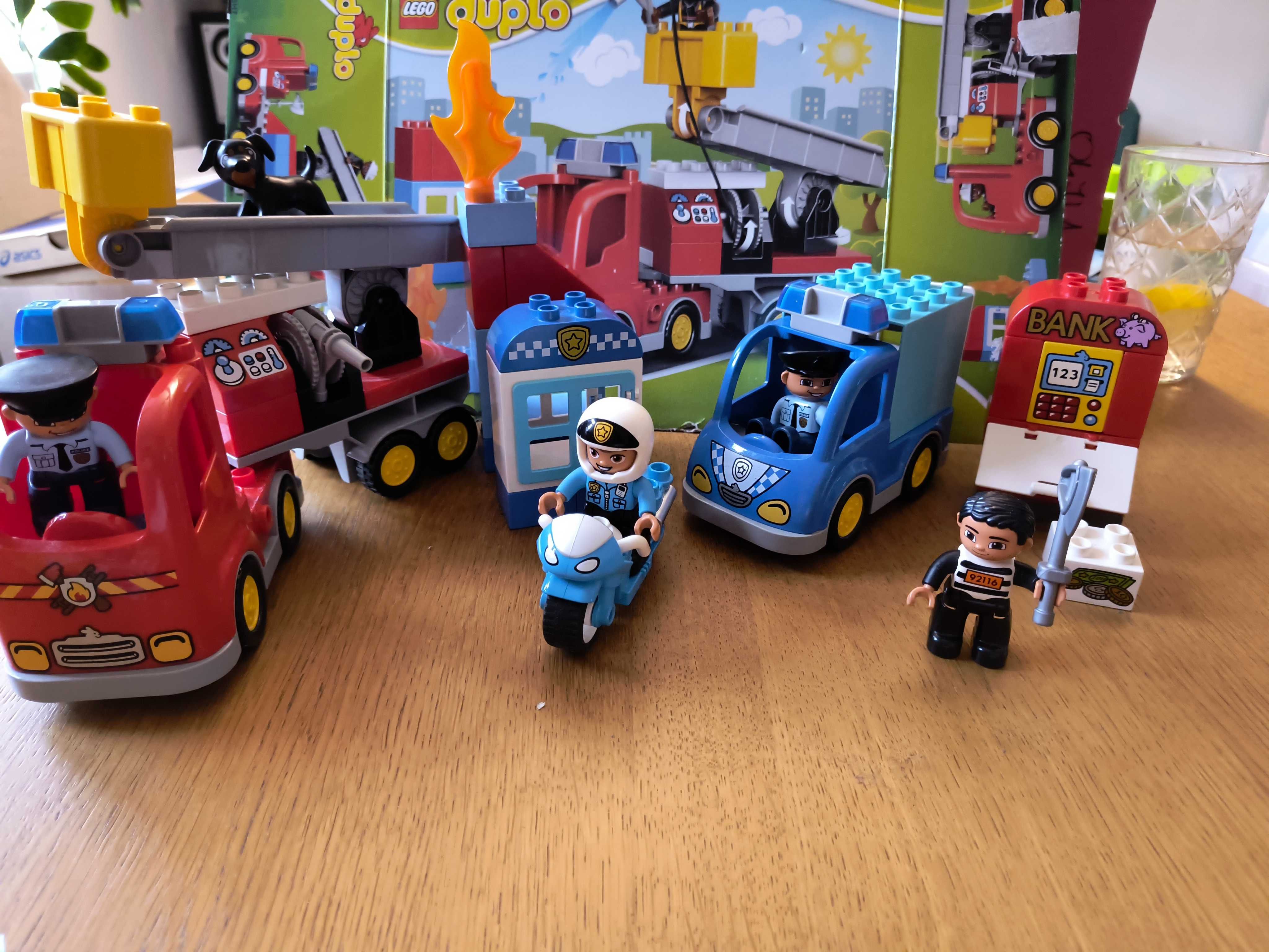 LEGO Duplo kilka zestawów 10592,policja, motor, złodziej