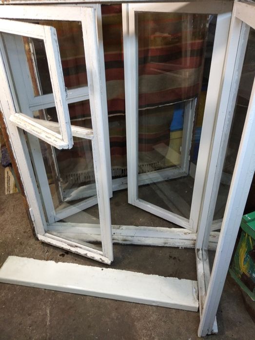 Віконні блоки з коробом зі склом дерево вікна двійні