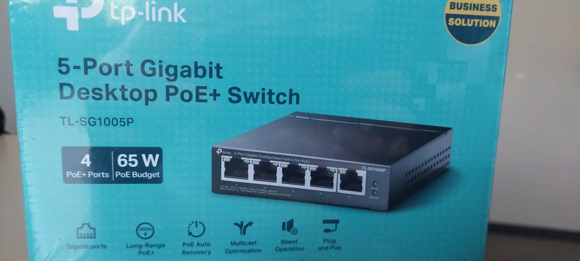 Switch TP-Link 5-port GB PoE+
